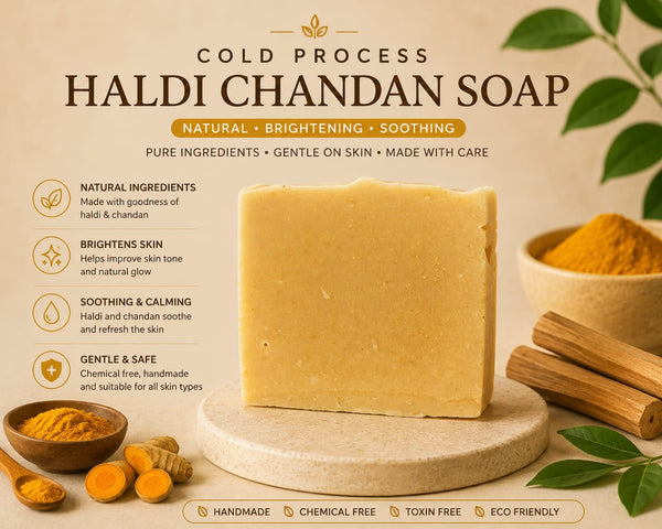 COLD PROCESS HALDI CHANDAN SOAP (set of 2)